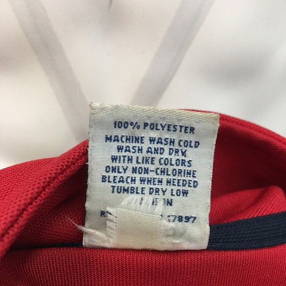 Vintage Old Navy Y2K Red Track Jacket Barcelona Athletic Club Mens Size L Zip Up - Picture 5 of 7